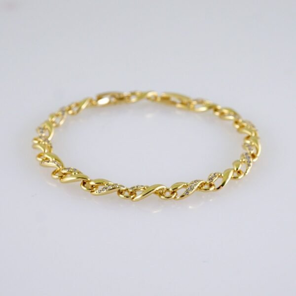 Women Bracelets/ Pulseras Dama/  Zircon Stone/  14K Real Color// B1078 - Image 2