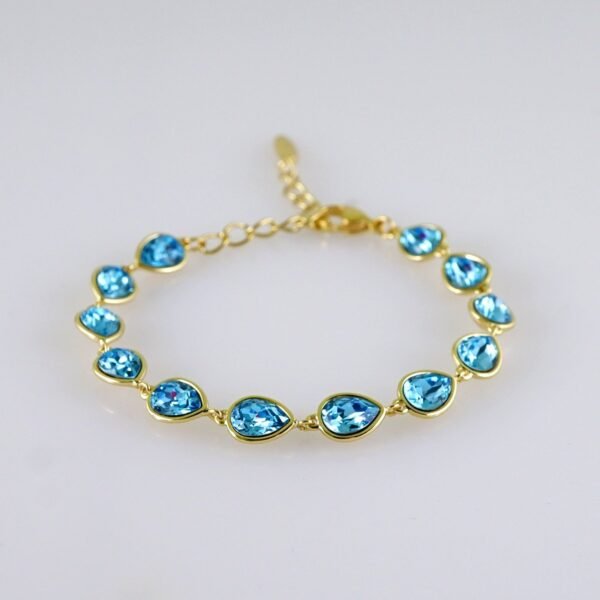 Women Bracelets/ Pulseras Dama/  Zircon Stone/  14K Real Color// B1104 - Image 2