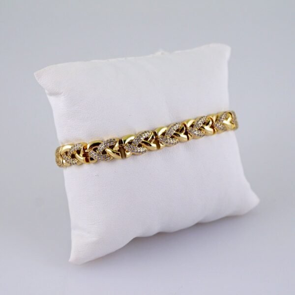 Women Bracelets/ Pulseras Dama/  Zircon Stone/  14K Real Color// B1111