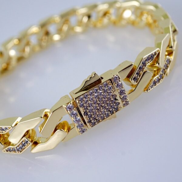 Bracelets/  Zircon Stone/  14K Real Color/  8mm/ Cierre Original// B1117 - Image 3