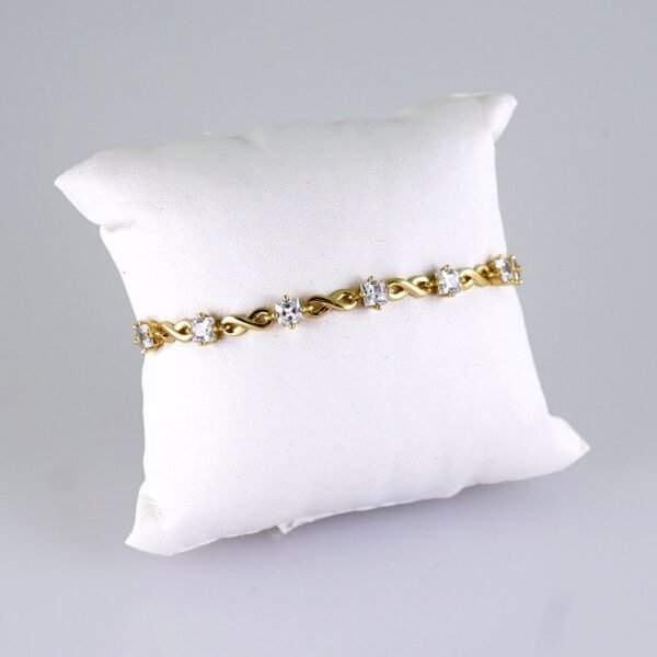 Women Bracelets/ Pulseras Dama/  Zircon Stone/  14K Real Color// B1123