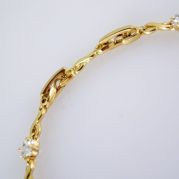 Women Bracelets/ Pulseras Dama/  Zircon Stone/  14K Real Color// B1123 - Image 3