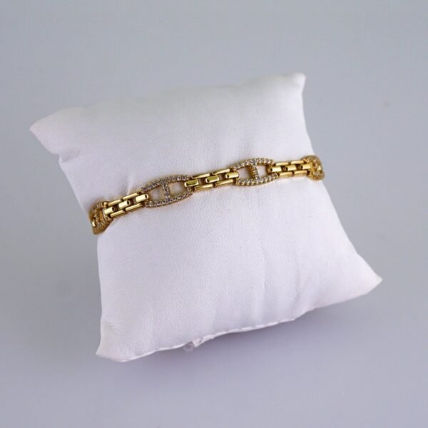 Women Bracelets/ Pulseras Dama/  Zircon Stone/  14K Real Color// B1131