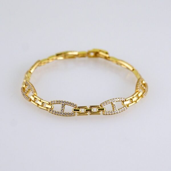 Women Bracelets/ Pulseras Dama/  Zircon Stone/  14K Real Color// B1131 - Image 2