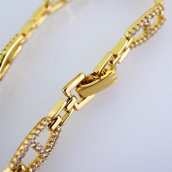 Women Bracelets/ Pulseras Dama/  Zircon Stone/  14K Real Color// B1131 - Image 3