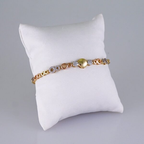 Women Bracelets/ Pulseras Dama/ Zircon Stone/ Three Tone// B1139