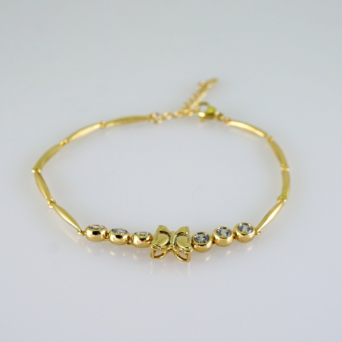 Women Bracelets/ Pulseras Dama/ Zircon Stone/ 14K Real Color// B1140 - Image 2