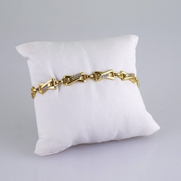 Women Bracelets/ Pulseras Dama/ Zircon Stone/ 14K Real Color// B1147