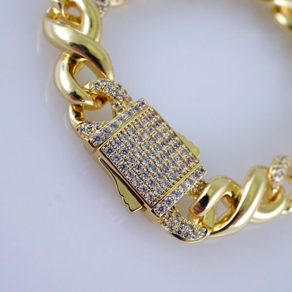Bracelets/ Zircon Stone/ 14K Real Color/ 8mm/ Estilo Monnaco/ Cierre Original// B1173 - Image 3