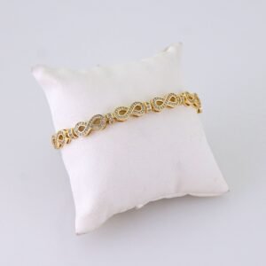 Women Bracelets/ Pulseras Dama/ Zircon Stone/ 14K Real Color// B1187