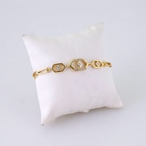 Women Bracelets/ Pulseras Dama/ Zircon Stone/ 14K Real Color// B1189