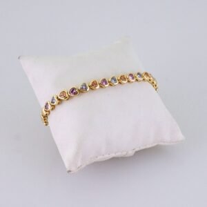 Women Bracelets/ Pulseras Dama/ Zircon Stone/ 14K Real Color// B1192