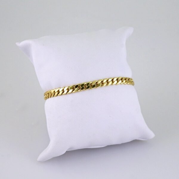 Bracelets/ Pulseras/ Plain/ 14K Real Color/ 6mmx7"1/2//B1211