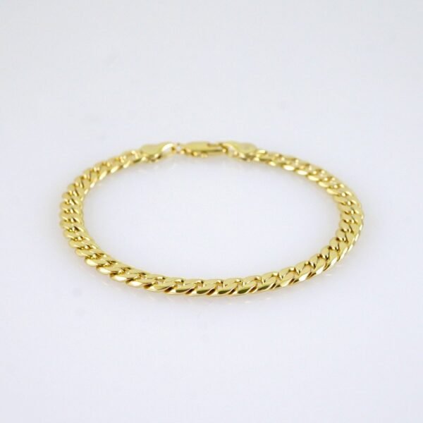 Bracelets/ Pulseras/ Plain/ 14K Real Color/ 6mmx7"1/2//B1211 - Image 2