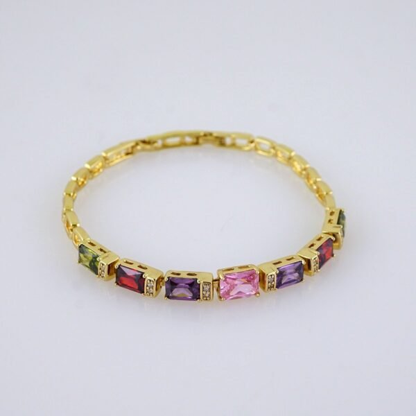 Women Bracelets/ Pulseras Dama/ Zircon Stone/ 14K Real Color/ Stainless Steel// B1242 - Image 2
