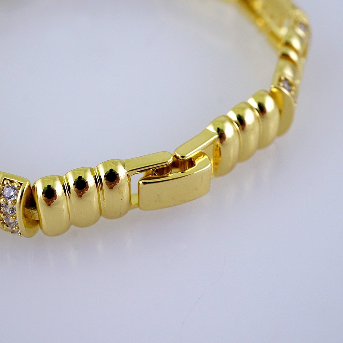 Women Bracelets/ Pulseras Dama/ Zircon Stone/ 14K Real Color/ Stainless Steel// B1243 - Image 3