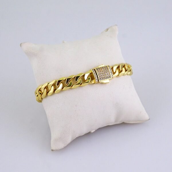 Bracelets/ Zircon Stone/ 14K Real Color/ 8mm/ Cierre Original/ Stainless Steel// B1245