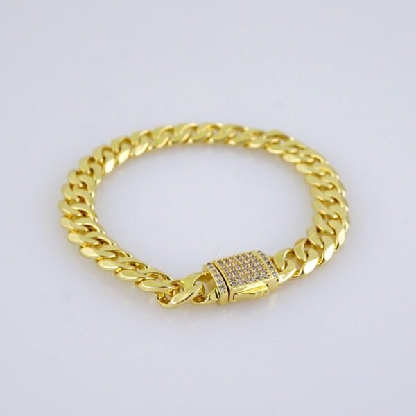 Bracelets/ Zircon Stone/ 14K Real Color/ 8mm/ Cierre Original/ Stainless Steel// B1245 - Image 2