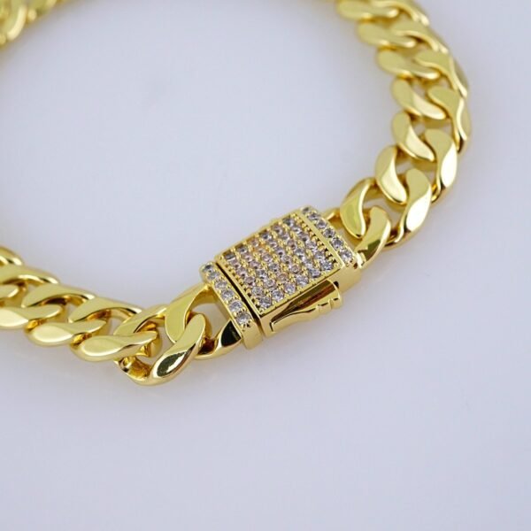 Bracelets/ Zircon Stone/ 14K Real Color/ 8mm/ Cierre Original/ Stainless Steel// B1245 - Image 3