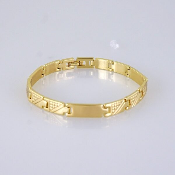 Women Bracelets/ Pulseras Dama/ Plain/ 14K Real Color/ Stainless Steel// B1248 - Image 2