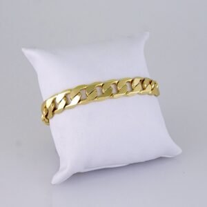 Men Bracelet-Pulsera Hombre-Plain-14K Real Color-B1256
