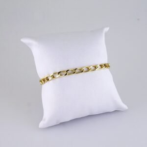 Men Bracelets-Pulseras Hombre-Plain-14K Real Color-6mm-B1257
