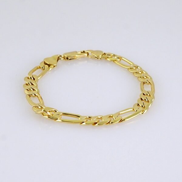 Bracelet-Pulsera-Plain-14K Real Color-8mmx7"-B1259 - Image 2