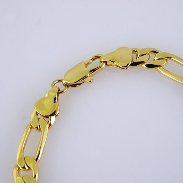 Bracelet-Pulsera-Plain-14K Real Color-8mmx7"-B1259 - Image 3
