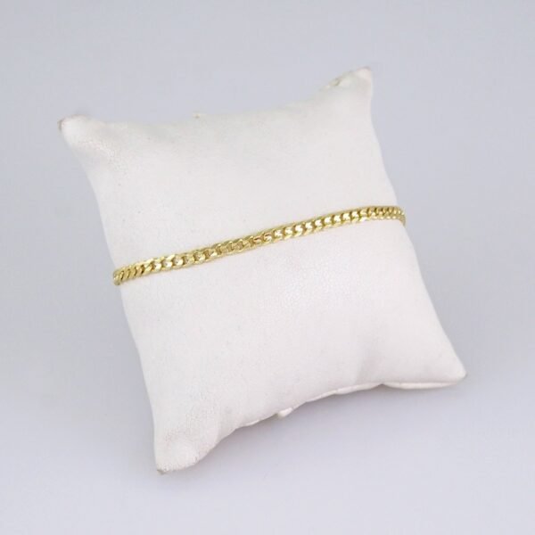 Bracelet-Pulsera- Plain-14K Real Color-3mm-B1261