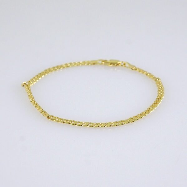 Bracelet-Pulsera- Plain-14K Real Color-3mm-B1261 - Image 2