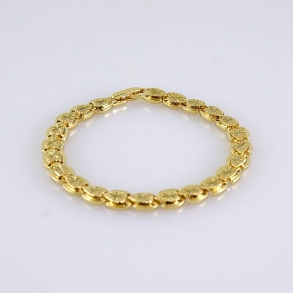 Women's Bracelets-Pulseras Dama-Plain-14K Real Color-B1266 - Image 2