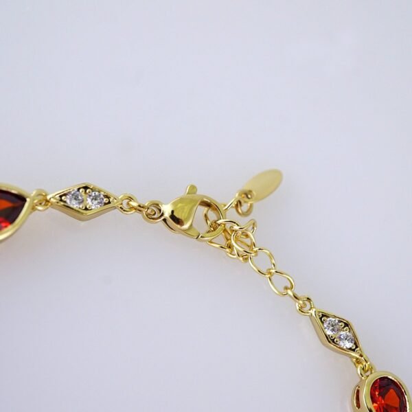 Women Bracelets - Pulseras Dama - Zircon Stone - 14K Real Color - Stainless Steel - B1273 - Image 3