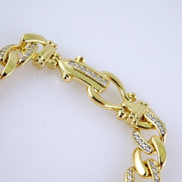 B1281 Women's Bracelet - Pulseras Dama - Zircon Stone - 14K Real Color - Image 3