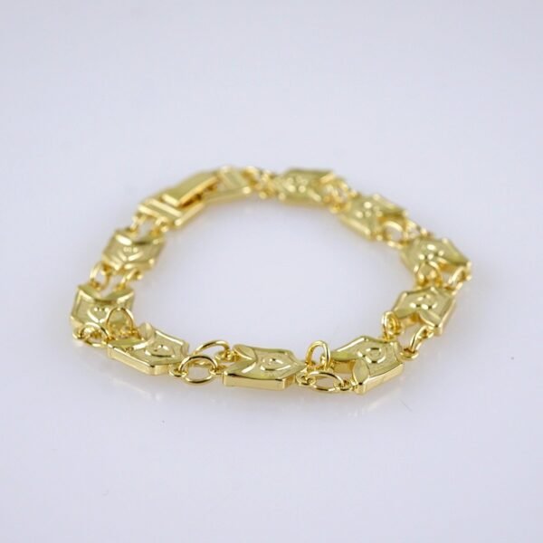B1286 Bracelets Woman/ Pulseras Dama/ Plain/ 14K Real Color - Image 2