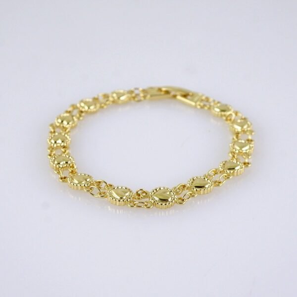 B1287 Bracelets Woman/ Pulseras Dama/ Plain/ 14K Real Color - Image 2