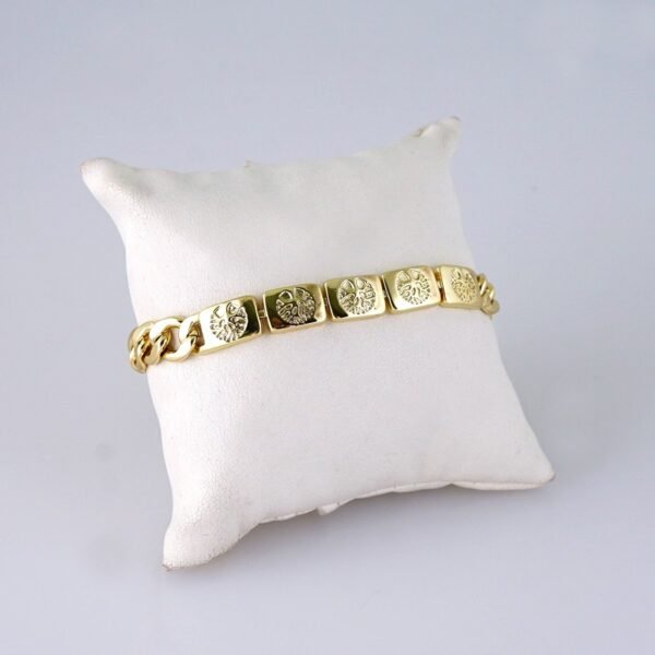 B1290 Bracelets Woman/ Pulseras Dama/ Plain/ 14K Real Color
