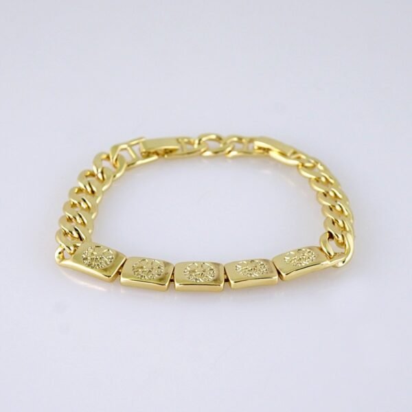 B1290 Bracelets Woman/ Pulseras Dama/ Plain/ 14K Real Color - Image 2