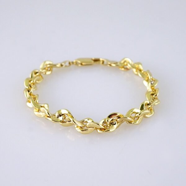 B1291 Bracelets Woman/ Pulseras Dama/ Plain/ 14K Real Color - Image 2