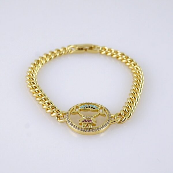B1293 Women's Bracelet - Pulseras Dama - Zircon Stone - 14K Real Color/ - Image 2