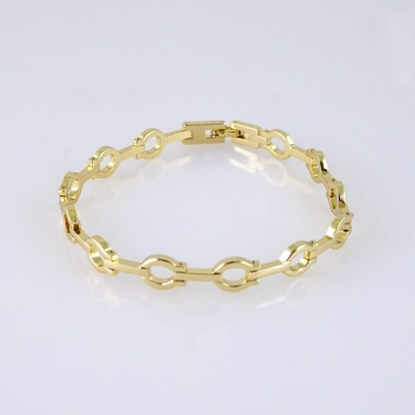B1297 Bracelets Woman/ Pulseras Dama/ Plain/ 14K Real Color - Image 2