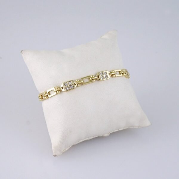 B1298 Women's Bracelet - Pulseras Dama - Zircon Stone - 14K Real Color
