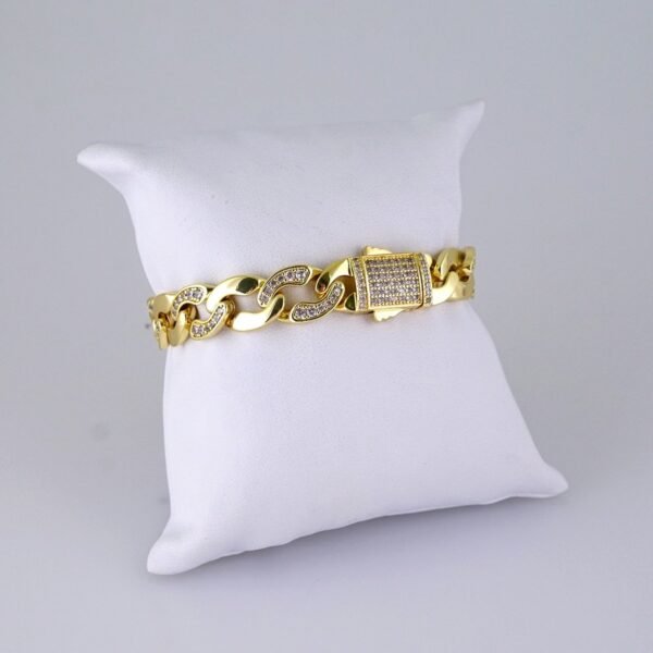 B1304 Women's Bracelet - Pulseras Dama - Zircon Stone - 14K Real Color