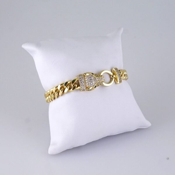 B1305 Women's Bracelet - Pulseras Dama - Zircon Stone - 14K Real Color