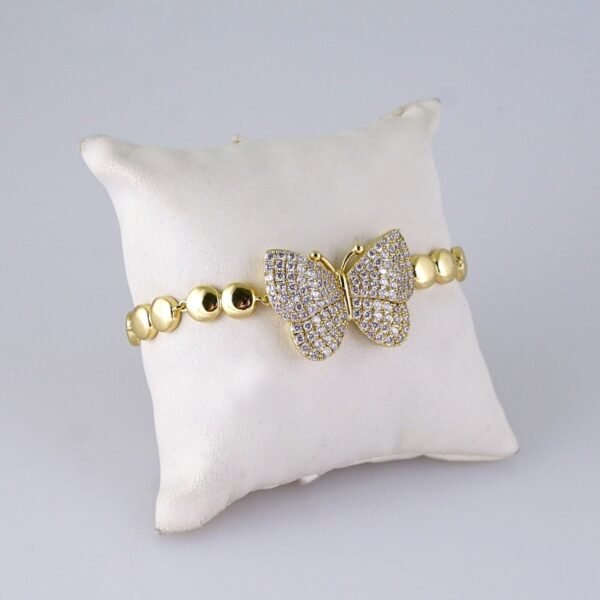 B1306 Women's Bracelet - Pulseras Dama - Zircon Stone - 14K Real Color