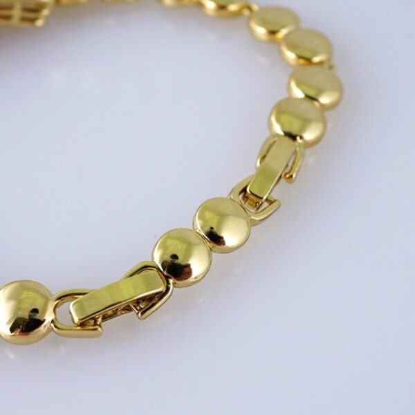 B1306 Women's Bracelet - Pulseras Dama - Zircon Stone - 14K Real Color - Image 3