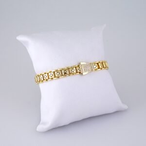 B1311 Bracelet - Pulseras/ Zircon Stone - 14K Real Color