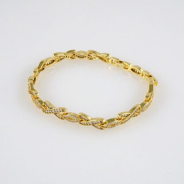 Bracelets Woman/ Pulseras Dama/  Zircon Stone/  14K Real Color// B291 - Image 2