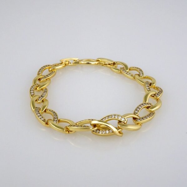 Bracelets Woman/ Pulseras Dama/  Zircon Stone/  14K Real Color// B298 - Image 2