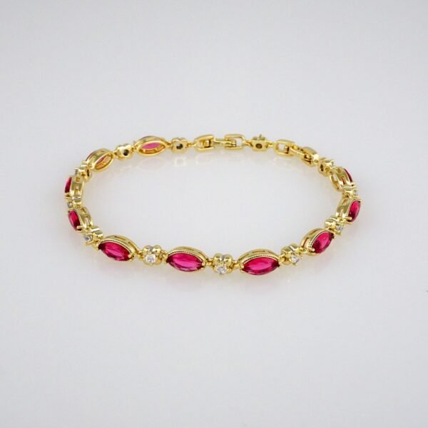 Bracelets Woman/ Pulseras Dama/  Zircon Stone/  14K Real Color// B300 - Image 2