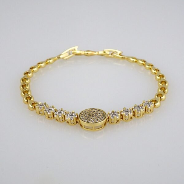 Bracelets Woman/ Pulseras Dama/  Zircon Stone/  14K Real Color// B303 - Image 2